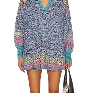 Free People Multicolor Knit Sweater Oversized